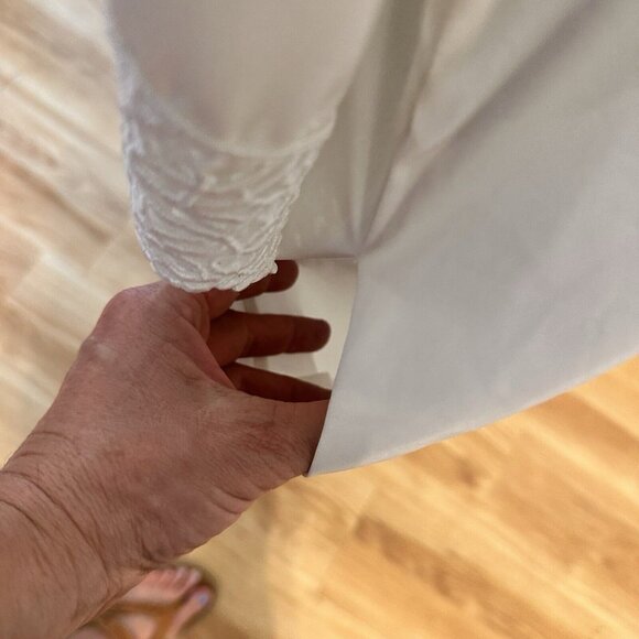 Vintage Judith Hart White Long Womens Robe Medium Crochet Maxi Elegant - Picture 9 of 13